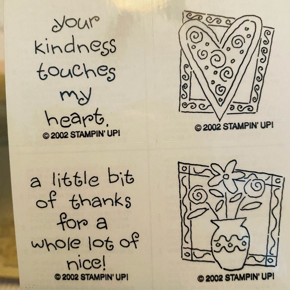 NEW Stampin Up 8pc VINTAGE Variety Sentiments - Picture 5 of 5